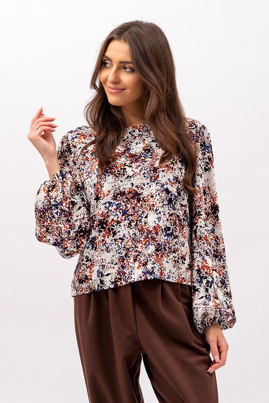 bluzki z długim rękawem damskie Bluzka ,,SILA " paint  splash