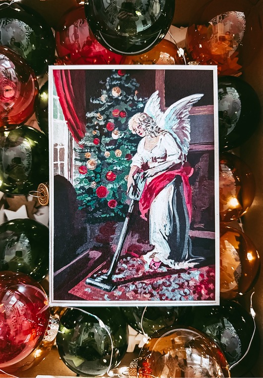 kartki świąteczne Kartka świąteczna - Odkurzanie