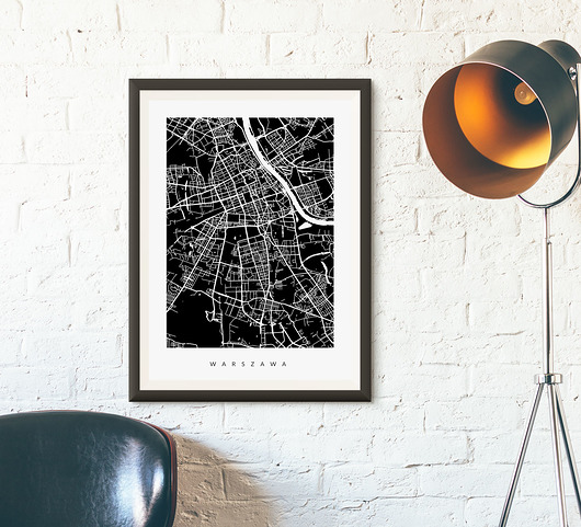 PLAKAT DOWOLNE MIASTO - B1 - MAPA MIASTA PLAKATY GEOMETRYCZNE