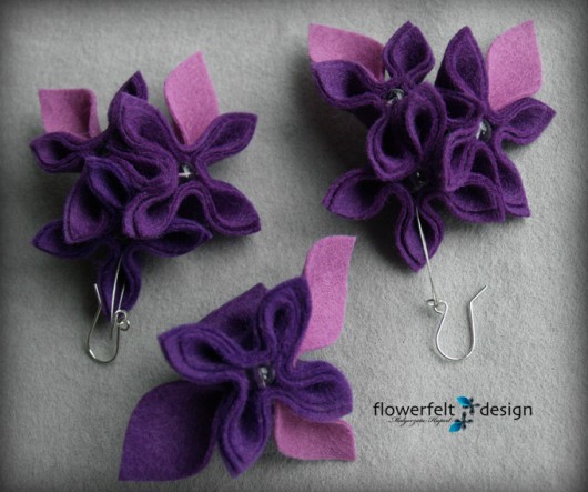 fioletowowrzosowe - Biżuteria Autorska FlowerFelt Design