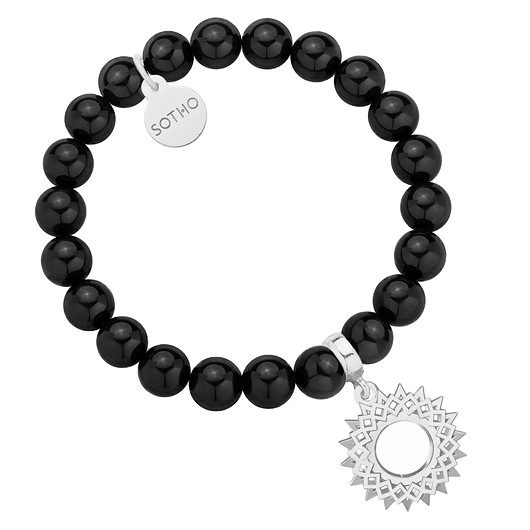 Czarna bransoletka z pereł SWAROVSKI® CRYSTAL SOTHO