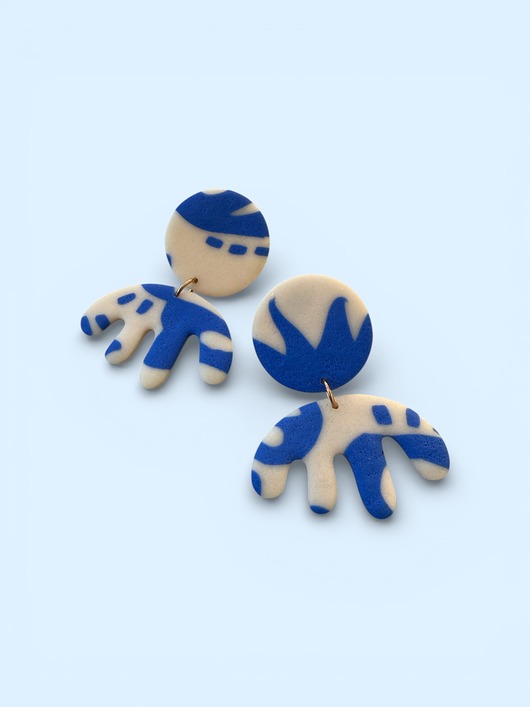 kolczyki z masy plastycznej Kolczyki Pierrot