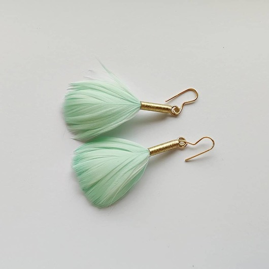 kolczyki z piórami PIÓRKO kolczyki