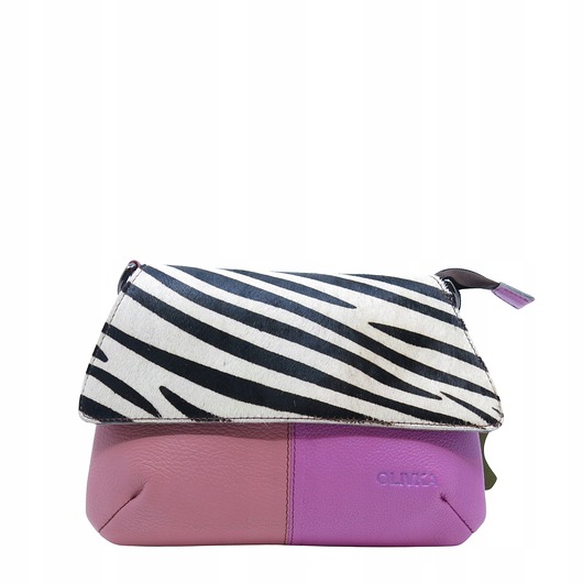 torby na ramię Kopertówka damska torebka skórzana pasek 4w1 obrotowa klapka OLIVKA