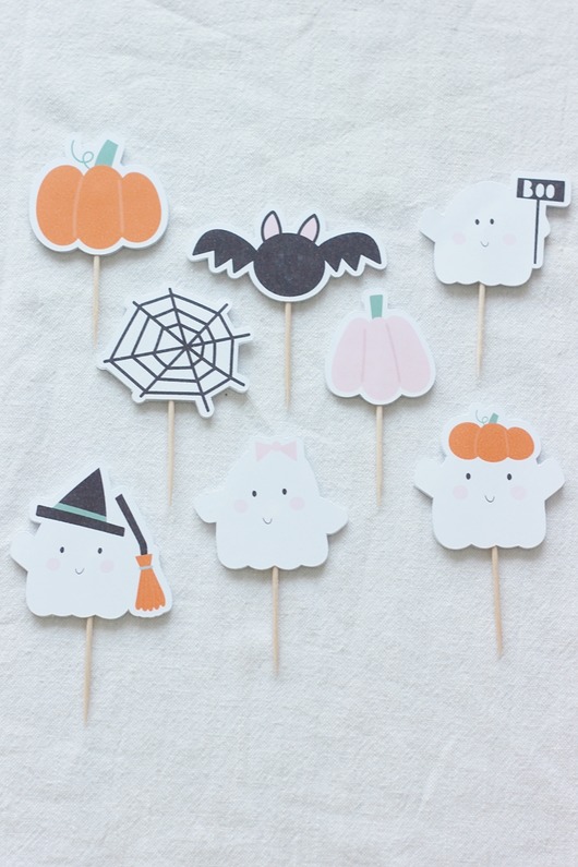 kuchnia - różne Boo. Piki do babeczek na Halloween