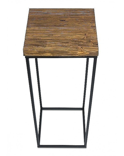 Kwietnik Metalowy z Drewnem 60 cm MIA home