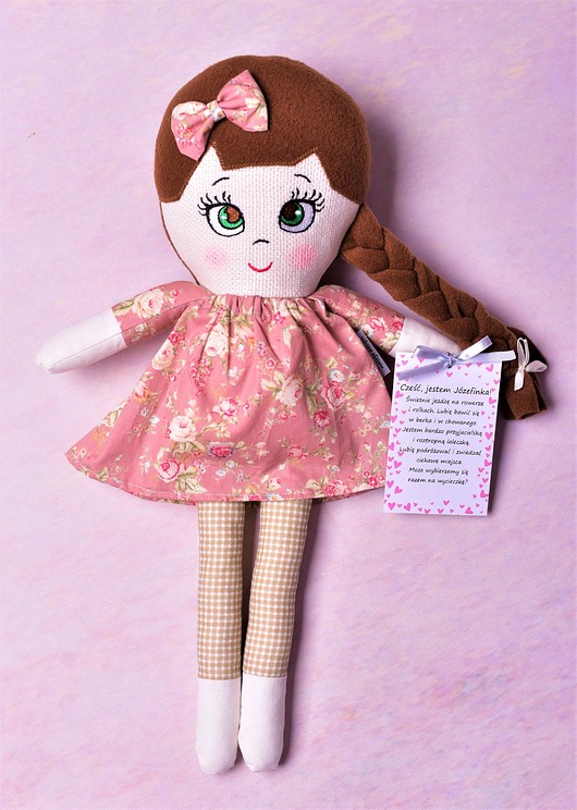 lalki Lalka szmacianka Józefinka + pudełko + opis