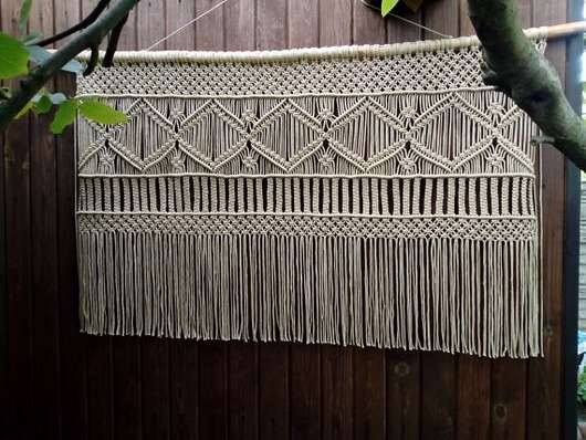 Makrama Romby 130x80 cm, różne kolory Makrama Decor