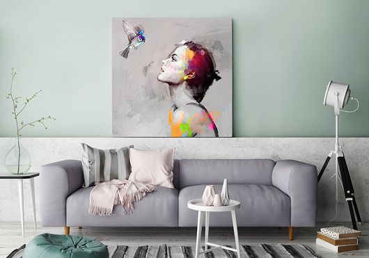 Obraz na płótnie "&Bird" 50x50 cm Krzanoo