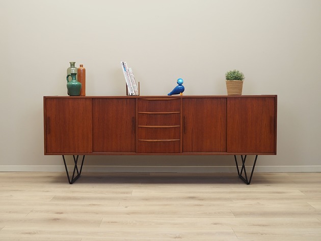 komody i szafki Sideboard tekowy, duński design, lata 70, produkcja: Dania