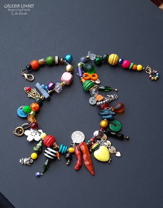 naszyjniki - inne Naszyjnik z przymrużeniem oka dla kogoś z fantazją Unikalny prezent handmade