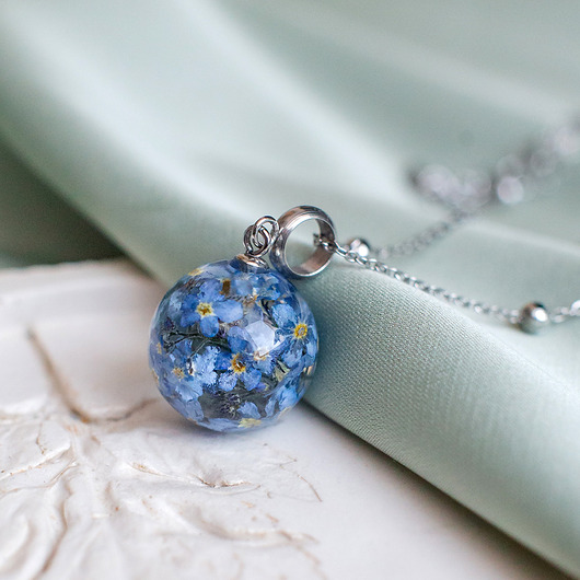 wisiory Wisiorek z niezapominajkami