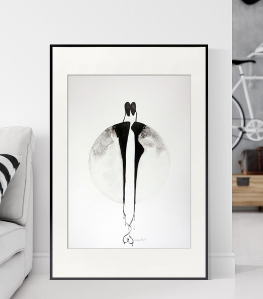 grafika 50X70 cm wykonana ręcznie Krystyna Siwek Art