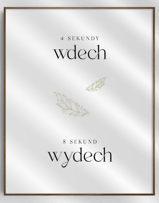 plakaty Plakat 4 sekundy wdech, 8 sekund wydech