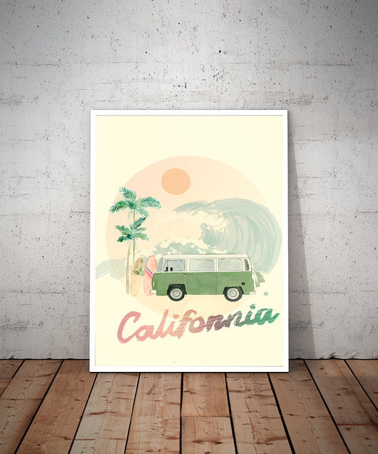 Plakat California dreamin' kordecka art