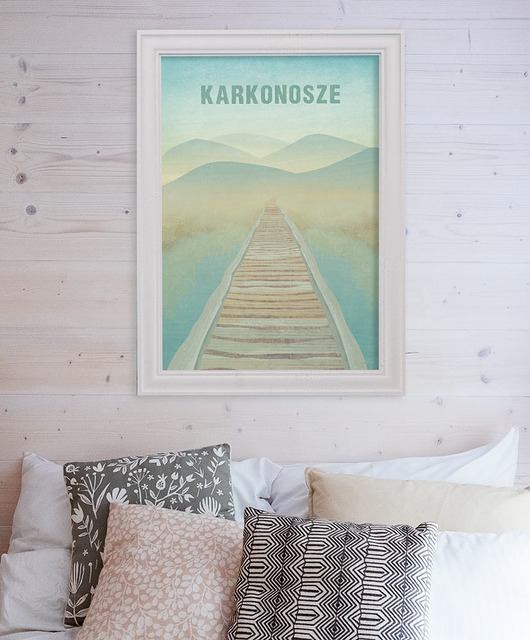 plakaty Plakat Karkonosze - grafika z górami