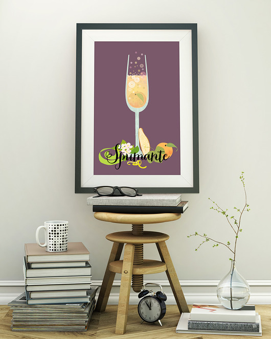 plakaty Wino Spumante - plakat art giclee