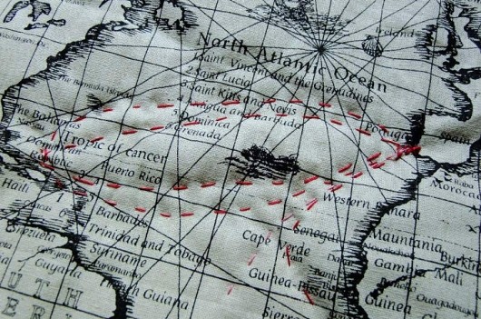 Mapa świata - patchwork tukafka