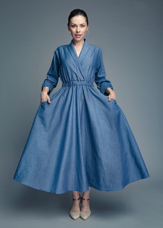 Lniana sukienka kimono deleted_12320084