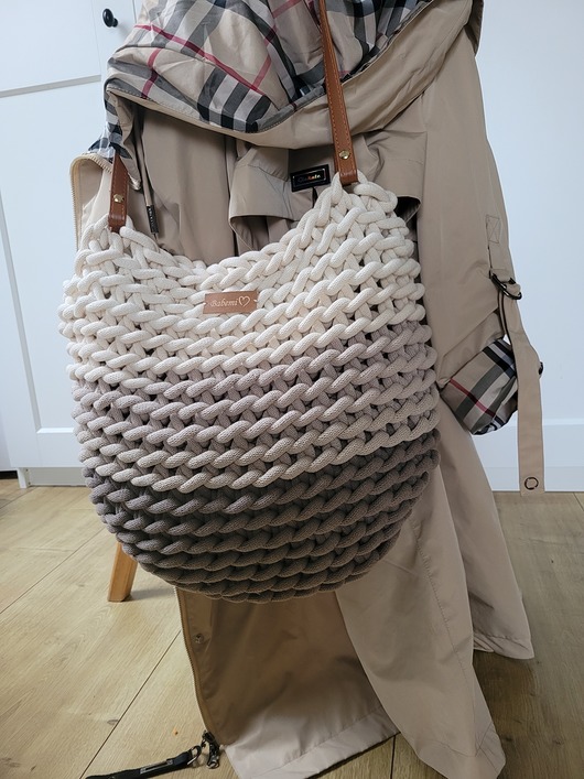 torby na ramię Torba na ramię " Boho Weave Bag" kolor beżowe ombre
