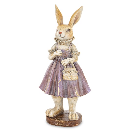 ozdoby wielkanocne Figurka - króliczka 26x12x9,5 cm AMELIA z torebką