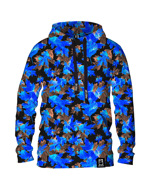 bluza z kapturem damska Damska Bluza z kapturem Blue Leaves