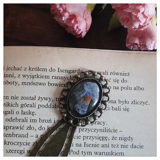 zakładki do książek Zakładka z lapis lazuli, miedź