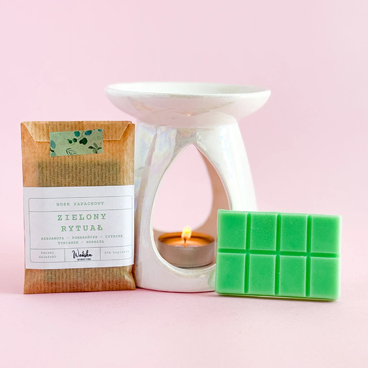 świece zapachowe Wosk zapachowy Zielony rytuał - cytrusowo - zielony aromat pełen świeżości