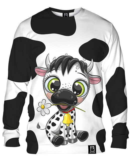 bluzy męskie Bluza Bez Kaptura Męska DR.CROW Cute Cow