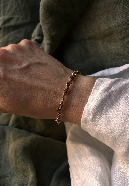 bransoletki z kamieni naturalnych Golden Boho - bransoletka z hematytów
