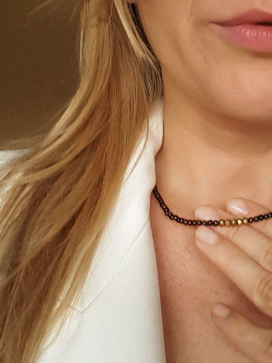 chokery Choker  z granatów naturalnych