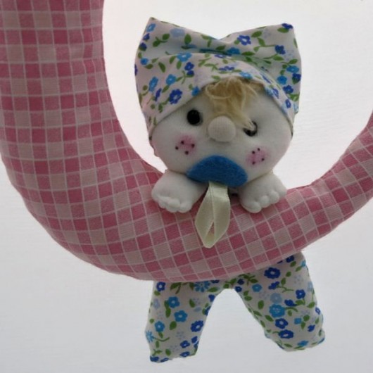 Różowy księżyc handmadowo