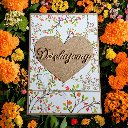 kartki scrapbooking Kartka A5 z Twoimi życzeniami : DZIĘKUJEMY - podziękowanie