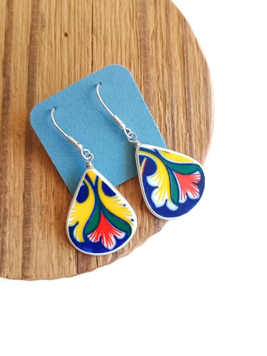 kolczyki ceramiczne Kolczyki ceramiczne w stylu orientalnym