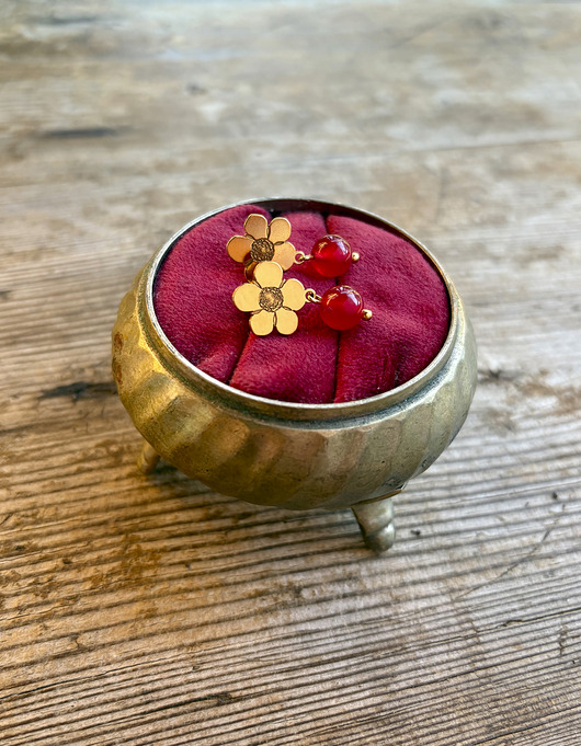 kolczyki srebrne OSTATNIA PARA- Truskawka- Owoc truskawki- Kolczyki- Sztyfty