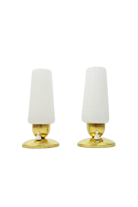 lampy stołowe Para lampek nocnych, lata 70