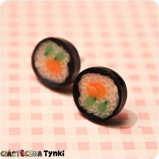 Kolczyki sushi ciasteczkatynki