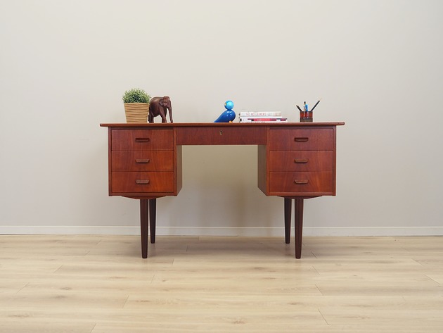 biurka Biurko tekowe, duński design, lata 70, produkcja: Dania
