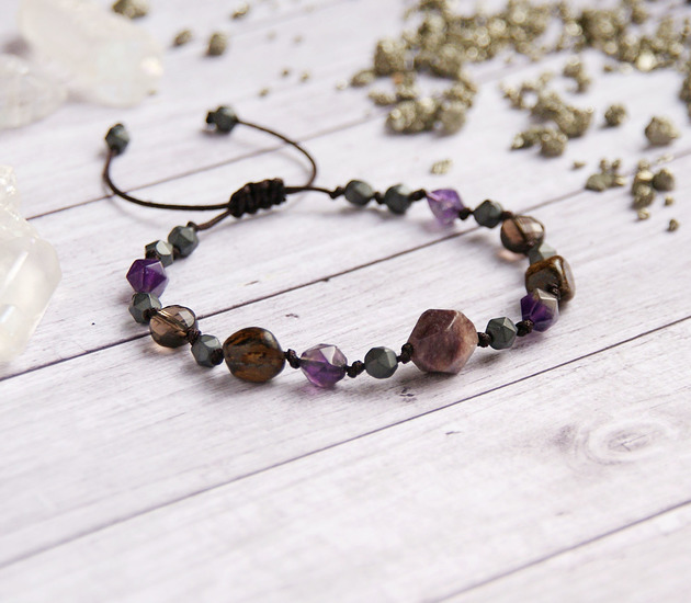 bransoletki z kamieni naturalnych Amulet - na depresję, lęki - czaroit