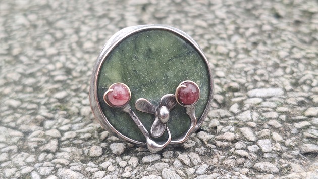 pierścionki - różne Ogródek - pierścionek regulowany