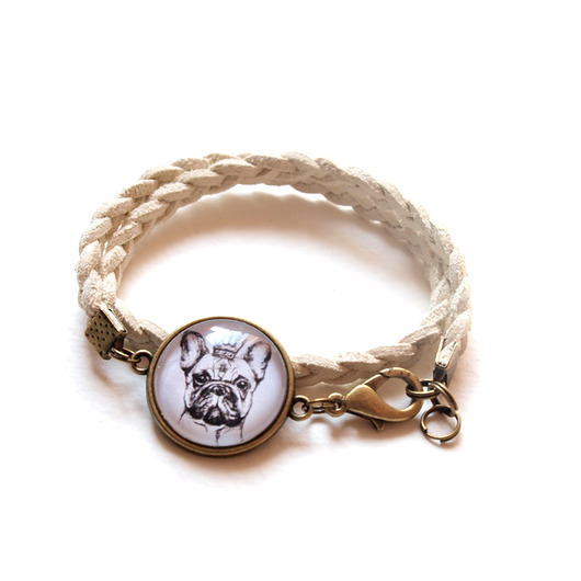 Bulldog w bieli DWUKROOPEK