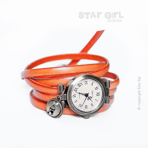 Star Girl Classic(klatka Kiwi) br zegarek orange Ewa Saj Fotografie