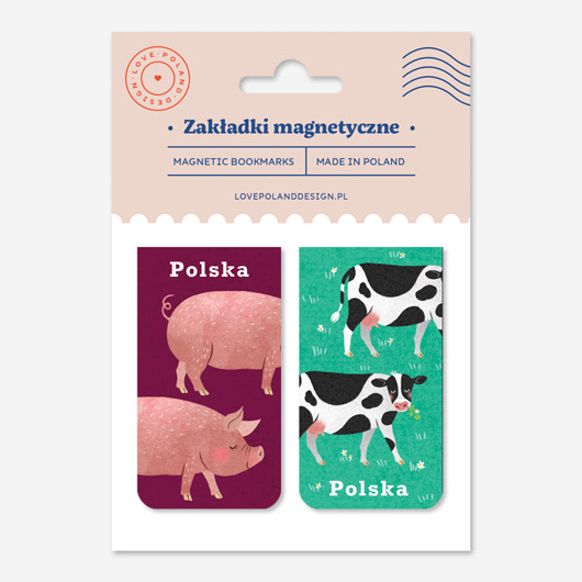 zakładki do książek Zakładki Magnetyczne Świnka + Krowa