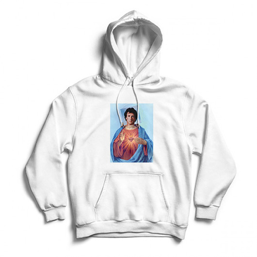 Rocky White Hoodie Back to Black