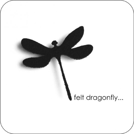 felt dragonfly... felt label