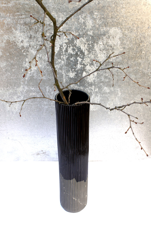 wazon ceramiczny czarno-szary- wysoki Pracownia Unikatu