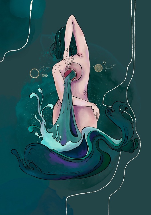grafiki i ilustracje Komplet 12 kart ze znakami zodiaku- karty afirmacyjne/ilustracje