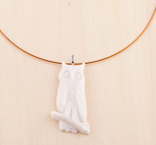 porcelanowa sowa Head Made art