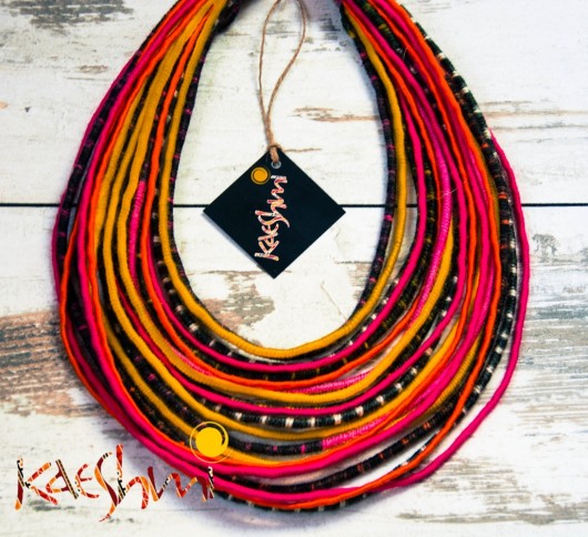 Vibrant Sawanna - naszyjnik MAASAI, tribal Kaeshmi