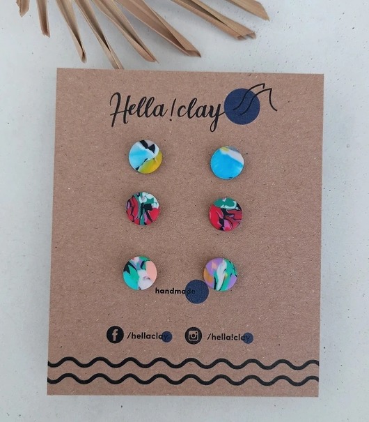 Minikolczyki 3pack Hellaclay